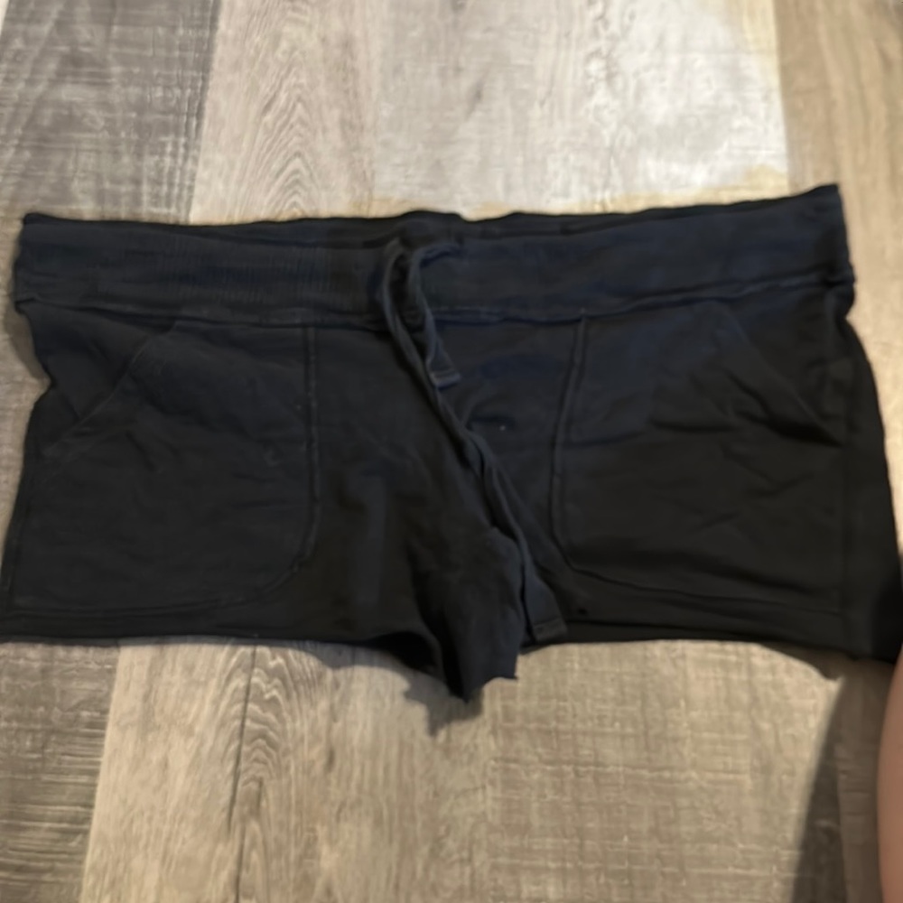 Black cotton shorts